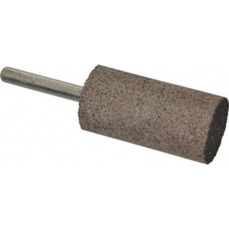 Grier Abrasive 1 Head Diam x 2 Thickness, W222, Cylinder End, Aluminum Oxide Mounted Point Brown, Very Coarse Grade, 36 Grit, 15,900 RPM W222-B-17720 – 00576595