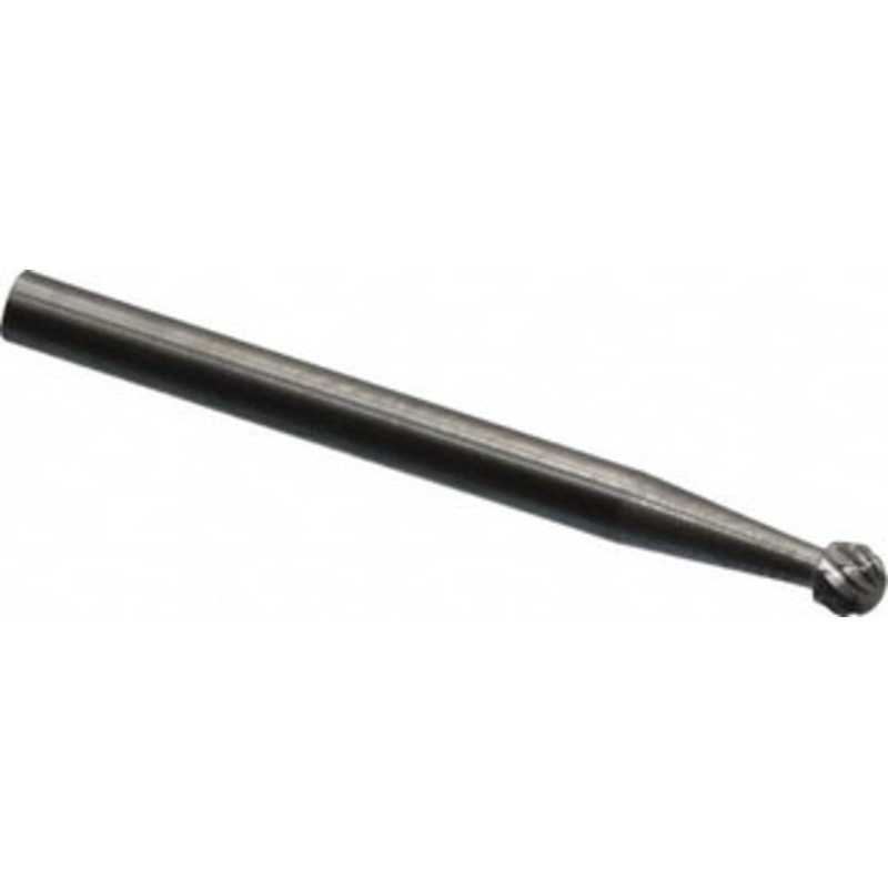 SGSPRO 1/8 Cut Diam, 1/8 Shank Diam, Carbide Double Cut Ball Burr Radius End, 1-1/2 OAL, 1/8 LOC 12803 – 05293337