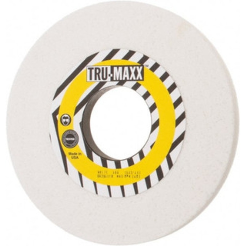 Tru-Maxx 10 Diam x 3 Hole x 3/4 Thick, G Hardness, 46 Grit Surface Grinding Wheel Aluminum Oxide, Type 1, Coarse Grade, 2,483 Max RPM, Vitrified Bond, No Recess T1-10W33895-T – 06294110