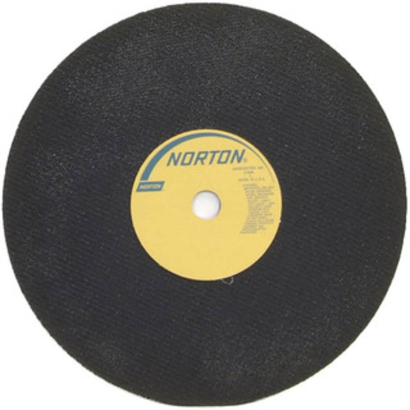 Norton 24 x 7/32, 1-3/4 Hole Zirconia Alumina Cutoff Wheel Reinforced, 2,260 Max RPM, Use with Stationary Grinders 69083149615 – 02471381