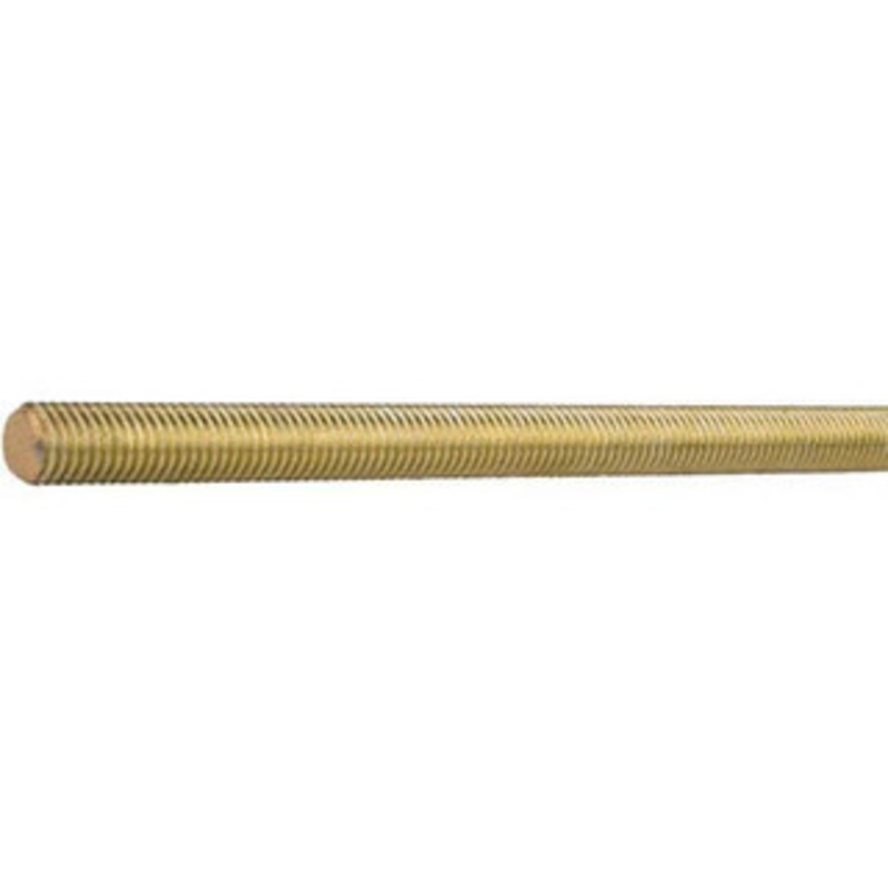Value Collection 3/8-16 x 12 ft. Alloy Steel General Purpose Threaded Rod Right Hand Thread, Yellow Zinc Plated Finish, UNC 07098 – 42440685