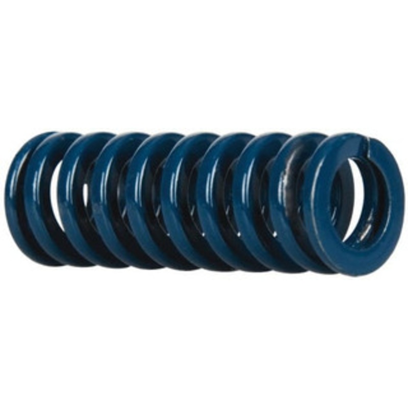 Danly 5/8 Hole Diam, 11/32 Rod Diam, 1-3/4 Free Length, Blue Die Spring 17.4 Lb Max Deflection, 0.65 Max Deflection, Medium Duty, Chromium Vanadium Steel 9-1007-21 – 76012442