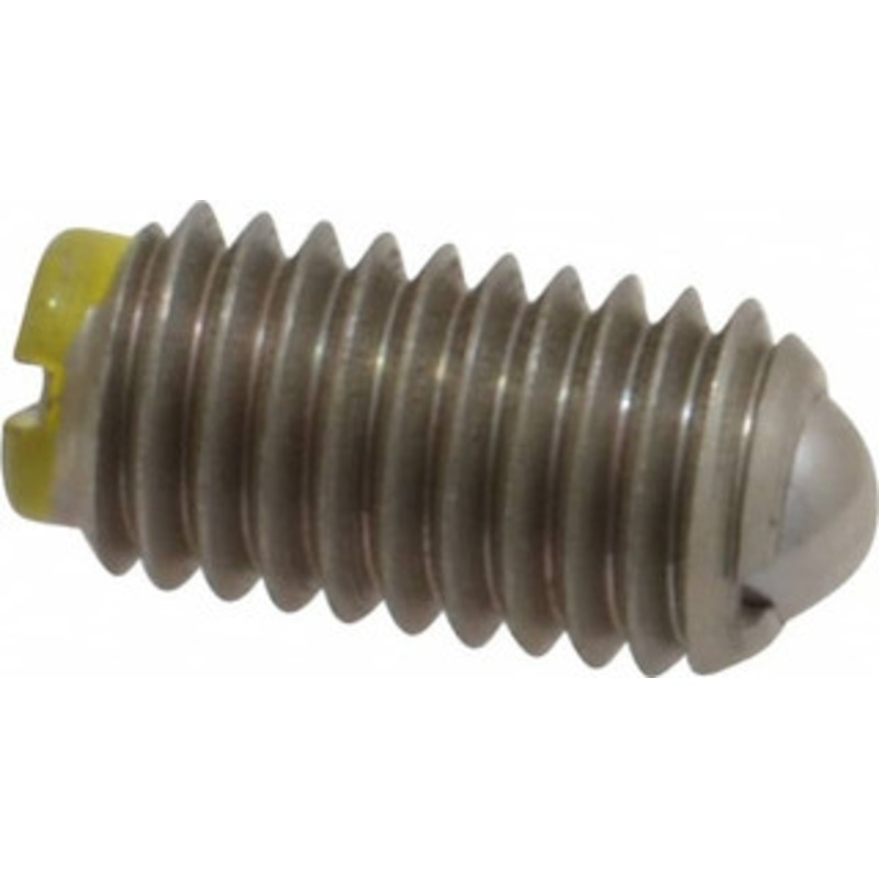 Gibraltar M8x1.25, 5mm Ball Diam, 16mm Body Length, 1.5mm Max Ball Reach, Threaded Ball Plunger Stainless Steel Body, Stainless Steel Ball, 9 Lb Initial End Force, 13.49 Lb Final End Force MSSW10-5BH-G – 06693618