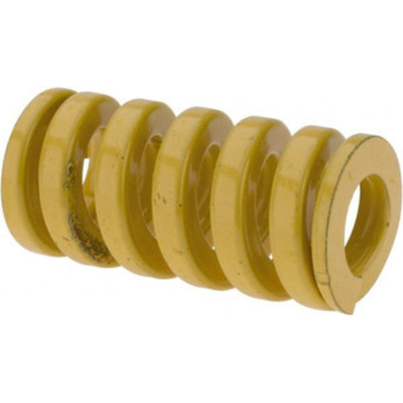 Danly 3/4 Hole Diam, 3/8 Rod Diam, 1-1/2 Free Length, Yellow Die Spring 111 Lb Max Deflection, 0.37 Max Deflection, Extra Heavy Duty, Chromium Vanadium Steel 9-1206-36 – 76016633