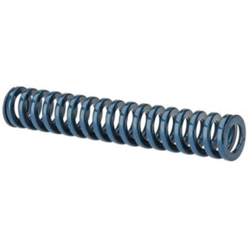Danly 5/8 Hole Diam, 11/32 Rod Diam, 3-1/2 Free Length, Blue Die Spring 8.7 Lb Max Deflection, 1.31 Max Deflection, Medium Duty, Chromium Vanadium Steel 9-1014-21 – 76012483