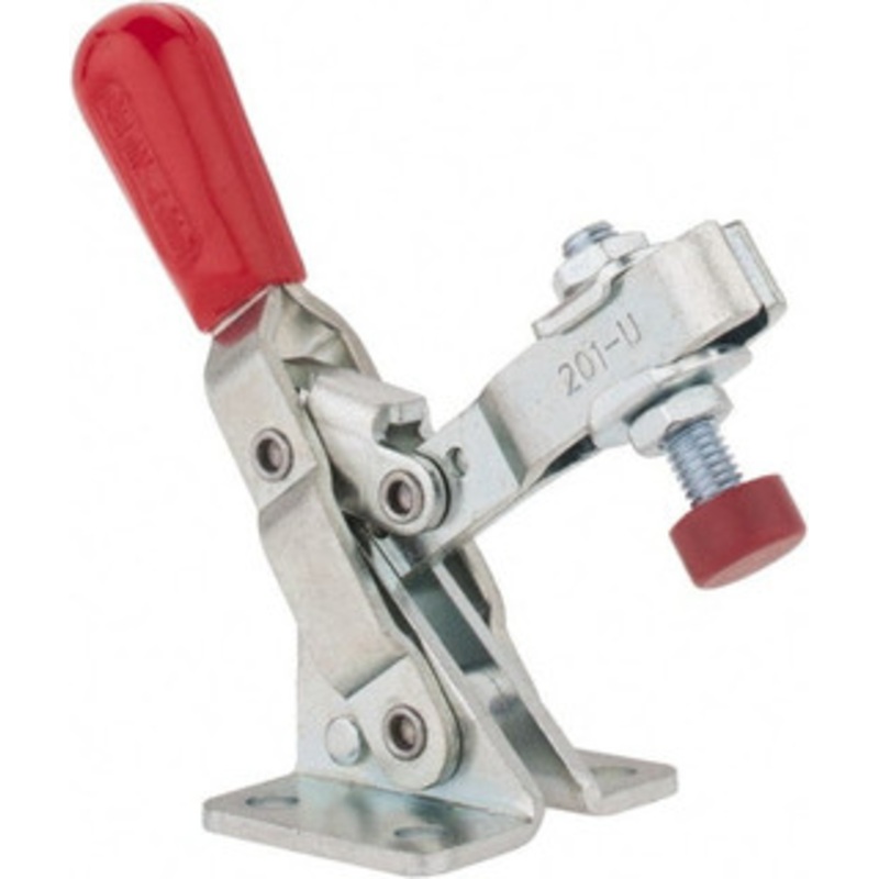 Destaco 100 Lb Holding Capacity, Vertical Handle, Manual Hold Down Toggle Clamp 55 Handle Movement, 100 Bar Opening, U-Bar, Flanged Base, Electro-Plated Zinc, Carbon Steel 201-U – 76988146