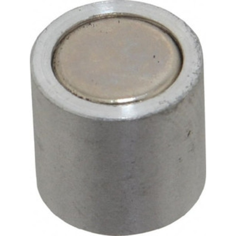 Mag-Mate 10-24 Thread, 1/2 Diam, 1/2 High, 1.33 Lb Average Pull Force, Neodymium Rare Earth Pot Magnet 1/4 Tapped Hole Depth, Nickel Plated, Aluminum Insulated N500T – 81745861