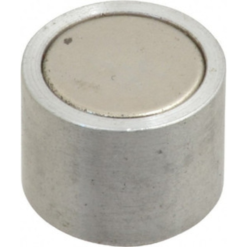 Mag-Mate 10-24 Thread, 5/8 Diam, 1/2 High, 2.18 Lb Average Pull Force, Neodymium Rare Earth Pot Magnet 1/4 Tapped Hole Depth, Nickel Plated, Aluminum Insulated N625T – 81745879