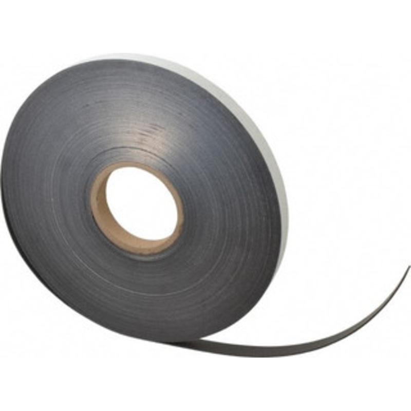 Mag-Mate 100 ft. Long x 3/4 Wide x 1/16 Thick Flexible Magnetic Strip 10 Lb Max Pull Force, 5 Linear Ft/Lb Magnetic Pull Force, Adhesive Back MRA060X0075X100 – 00265215