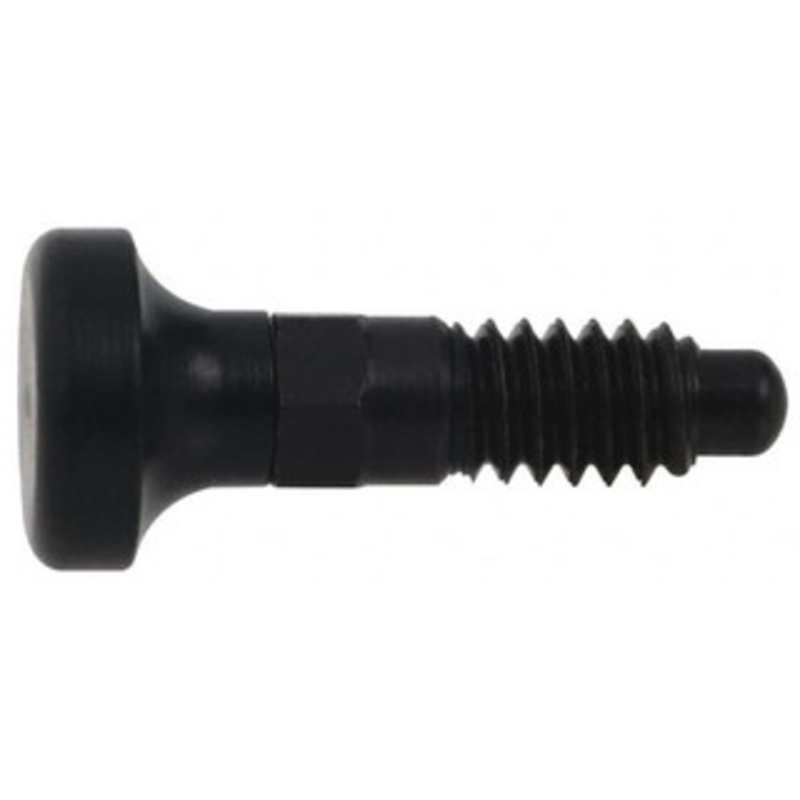 Vlier 1/4-20, 0.16 Max Plunger Diam, 0.12 Lb Init to 0.36 Lb Final End Force, Knob Handle Plunger Delrin Knob, 0.63 Body Length, 1/2 Length Under Head/Shoulder, 0.13 Plunger Projection PRT250 – 62123609