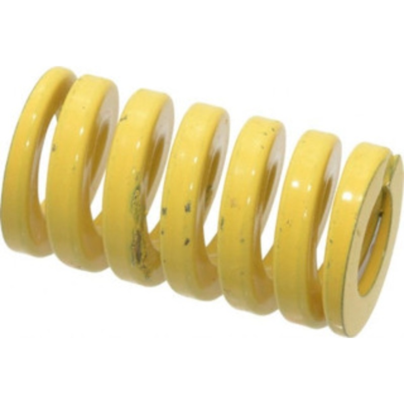Danly 1 Hole Diam, 1/2 Rod Diam, 1-3/4 Free Length, Yellow Die Spring 132 Lb Max Deflection, 0.43 Max Deflection, Extra Heavy Duty, Chromium Vanadium Steel 9-1607-36 – 76016849