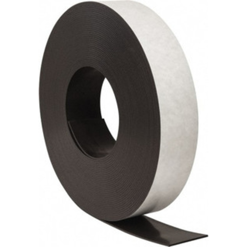 Mag-Mate 100 ft. Long x 3 Wide x 1/8 Thick Flexible Magnetic Strip 48 Lb Max Pull Force, 56 Linear Ft/Lb Magnetic Pull Force, Adhesive Back MRA120X0300X100 – 00265272