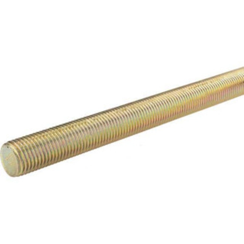 Value Collection 1-1/8-8 x 6 ft. Alloy Steel Threaded Rod Right Hand Thread, Yellow Zinc Plated Finish, UN8 36695 – 52682051