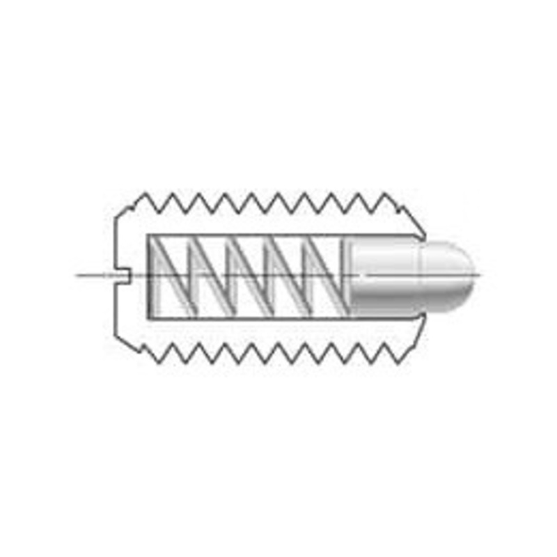 Vlier 10-32, 0.468 Thread Length, 0.065 Plunger Projection, Stainless Steel Threaded Spring Plunger 0.093 Max Plunger Diam, 0.468 Plunger Length, 0.75 Lb Init End Force, 2.5 Lb Final End Force SSMD53 – 62120720