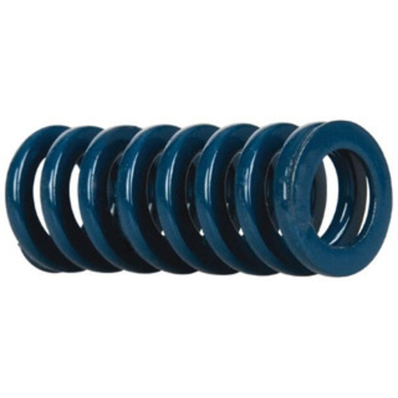 Danly 5/8 Hole Diam, 11/32 Rod Diam, 1-1/2 Free Length, Blue Die Spring 20.1 Lb Max Deflection, 0.56 Max Deflection, Medium Duty, Chromium Vanadium Steel 9-1006-21 – 76012434