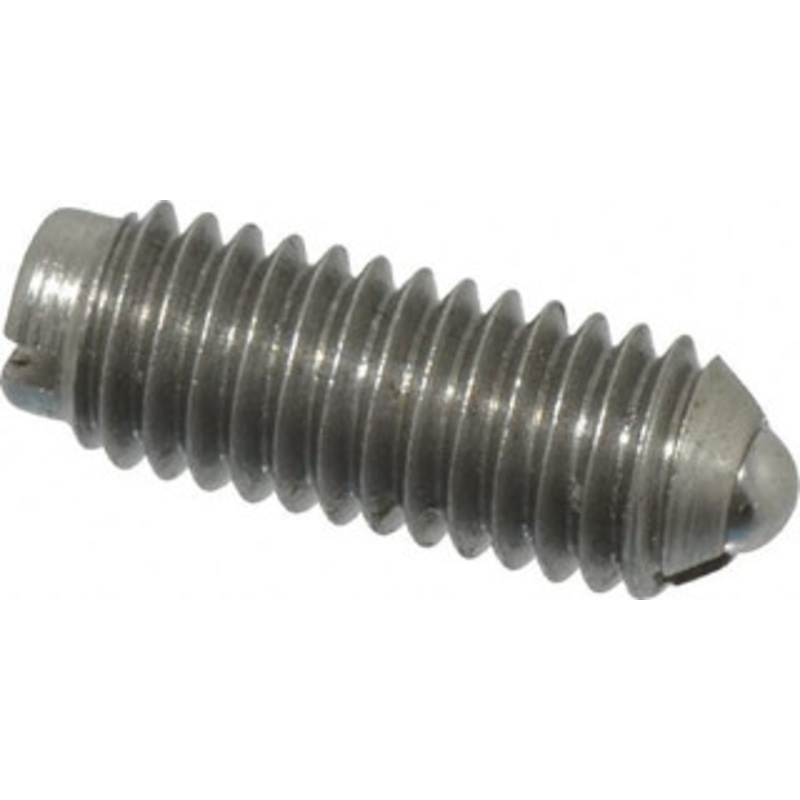 Gibraltar 10-32, 0.093 Ball Diam, 33/64 Body Length, 0.025 Max Ball Reach, Threaded Ball Plunger Stainless Steel Body, Stainless Steel Ball, 0.5 Lb Initial End Force, 1.5 Lb Final End Force 10101P-G – 85508315