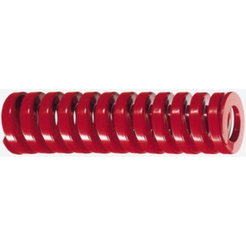 Danly 5/8 Hole Diam, 11/32 Rod Diam, 4 Free Length, Red Die Spring 10.4 Lb Max Deflection, 1.2 Max Deflection, Heavy Duty, Chromium Vanadium Steel 9-1016-26 – 76014497