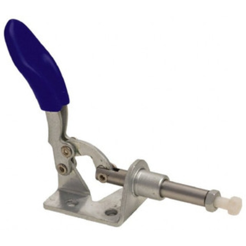 Gibraltar 100 Lb Load Capacity, Flanged Base, Carbon Steel, Standard Straight Line Action Clamp 3 Mounting Holes, 0.18 Mounting Hole Diam, 1/4 Plunger Diam, Thumb Handle GIB-PP-300-1 – 73952921