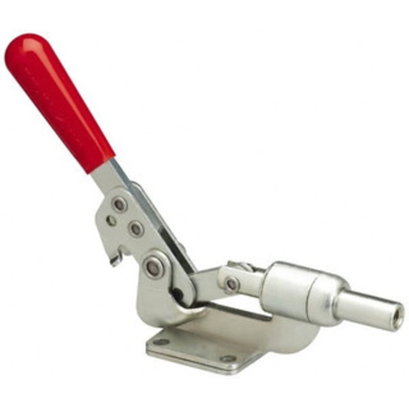 Destaco 600 Lb Load Capacity, Flanged Base, Carbon Steel, Standard Straight Line Action Clamp 4 Mounting Holes, 0.38 Mounting Hole Diam, 0.62 Plunger Diam, Straight Handle 620 – 64825581