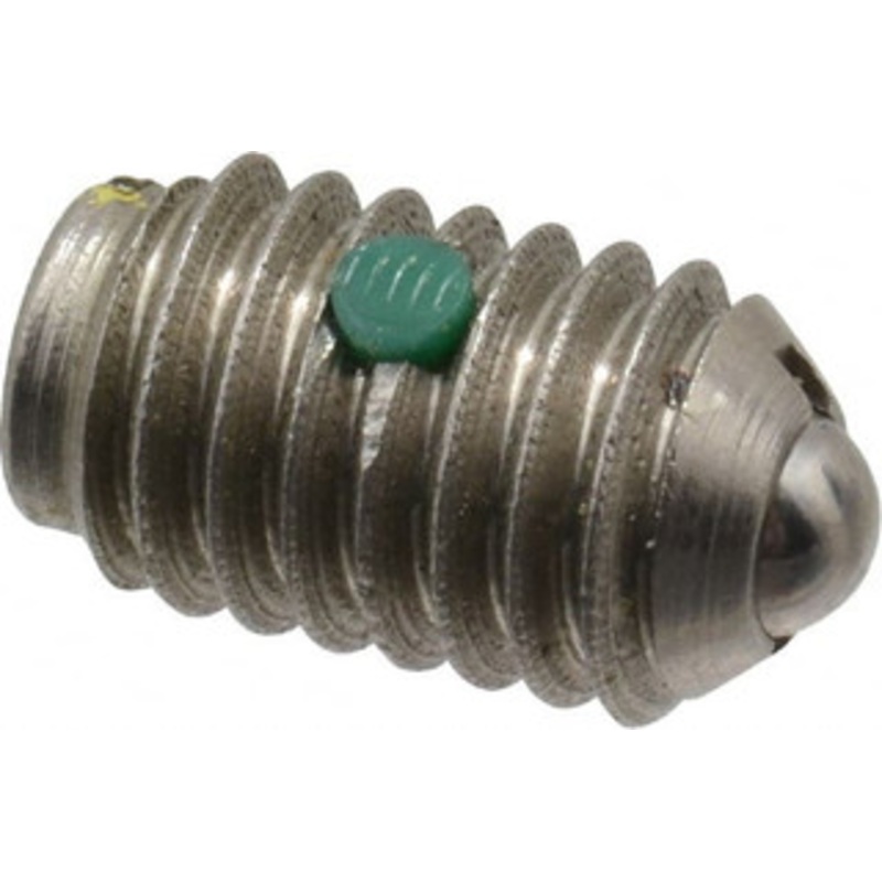 Gibraltar 3/8-16, 0.187 Ball Diam, 5/8 Body Length, 0.048 Max Ball Reach, Threaded Ball Plunger Stainless Steel Body, Stainless Steel Ball, 6 Lb Initial End Force, 21 Lb Final End Force, Locking Element 10112-G – 85508265