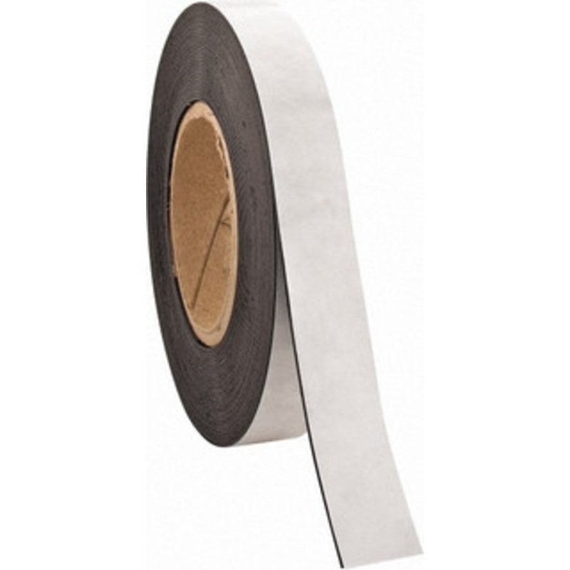 Made in USA 50 ft. Long x 1 Wide Flexible Magnetic Strip 4 Lb Max Pull Force, Adhesive Back, Black 1X50 MAG TAPE – 00322602