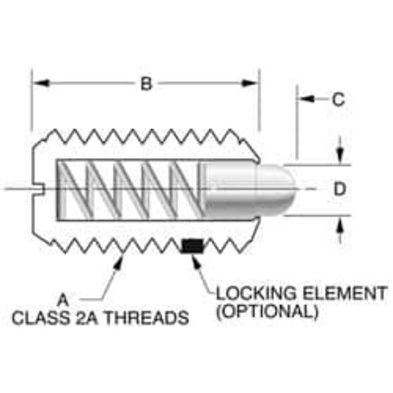 Gibraltar 5/8-11, 1-1/16 Thread Length, 0.215 Plunger Projection, Stainless Steel Threaded Spring Plunger 0.31 Max Plunger Diam, 1.062 Plunger Length, 7 Lb Init End Force, 50 Lb Final End Force SSW10-10S-PT-G – 73260382