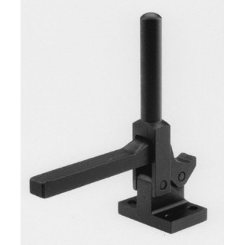 Destaco 1,600 Lb Holding Capacity, Vertical Handle, Manual Hold Down Toggle Clamp 80 Handle Movement, 80 Bar Opening, Solid Bar, Flanged Base, Electro-Plated Zinc, Carbon Steel 7-60 – 01208982