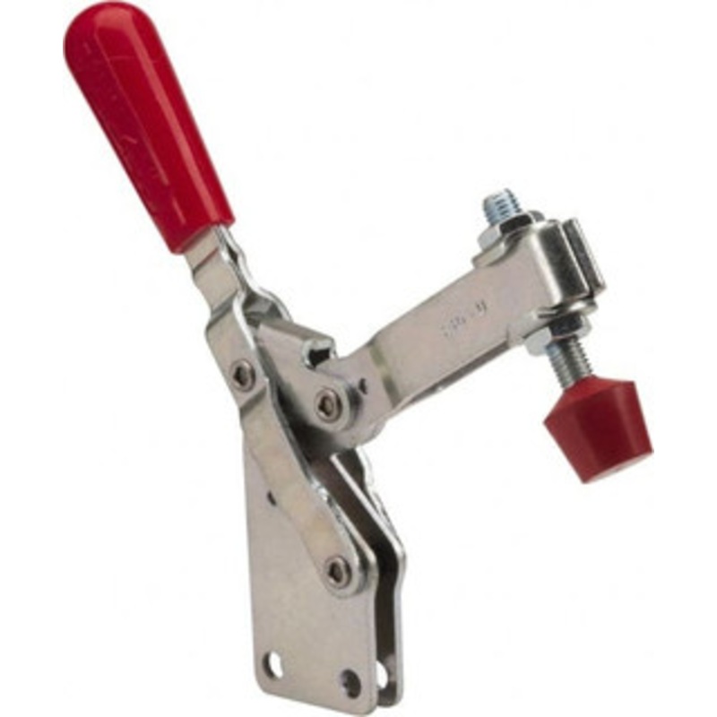 Destaco 600 Lb Holding Capacity, Vertical Handle, Manual Hold Down Toggle Clamp 58 Handle Movement, 103 Bar Opening, U-Bar, Straight Base, Electro-Plated Zinc, Carbon Steel 210-UB – 64825847