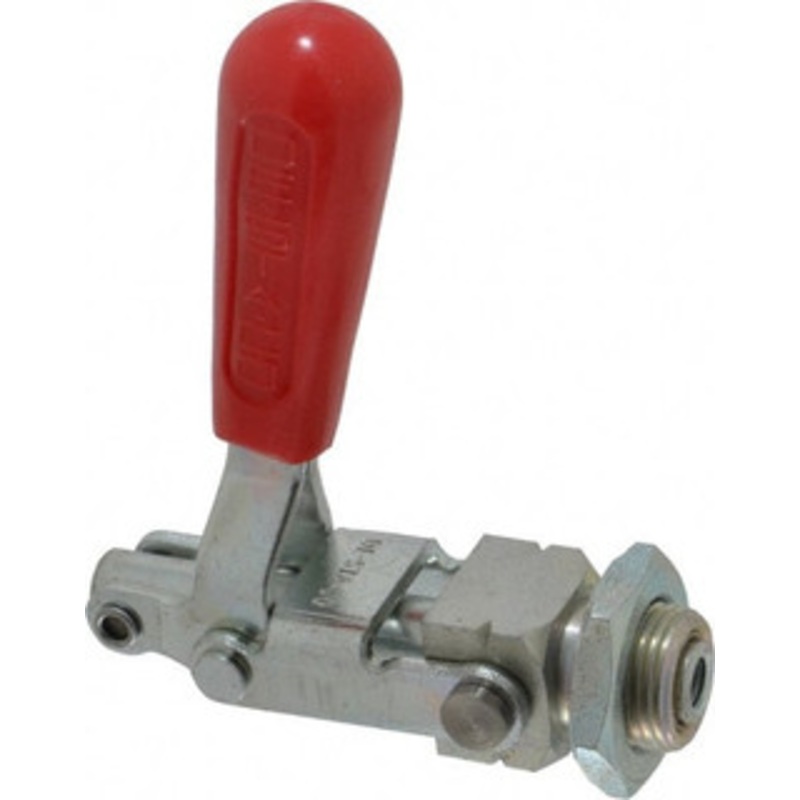 Destaco 299 Lb Load Capacity, Threaded Base, Carbon Steel, Standard Straight Line Action Clamp 0.44 Plunger Diam, Straight Handle 604-MM – 01208834