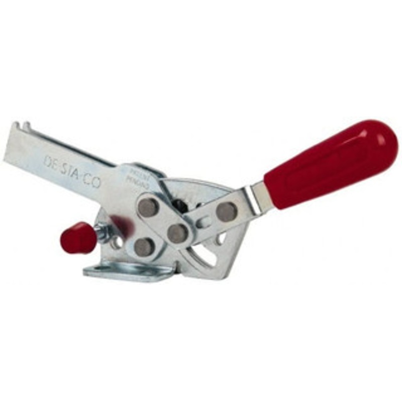 Destaco 560 Lb Holding Capacity, Horizontal Handle, Manual Hold Down Toggle Clamp 69 Handle Movement, 73 Bar Opening, U-Bar, Flanged Base, Electro-Plated Zinc, Carbon Steel 2017-U – 74526823