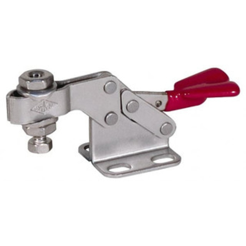 Destaco 750 Lb Holding Capacity, Horizontal Handle, Manual Hold Down Toggle Clamp 168 Handle Movement, 90 Bar Opening, U-Bar, Flanged Base, Electro-Plated Zinc, Stainless Steel 309-USS – 08096380