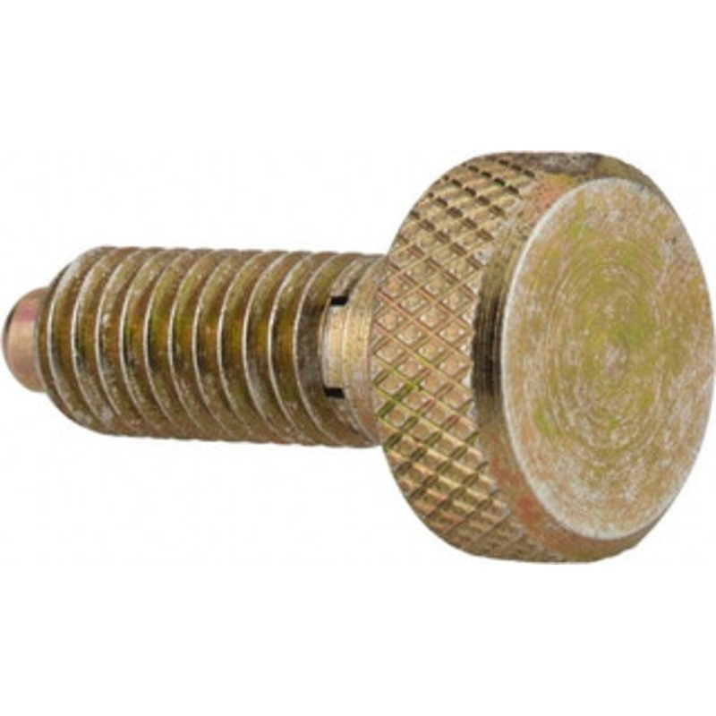 Gibraltar M6x1.0, 0.512 Thread Length, 0.118 Max Plunger Diam, 1 Lb Init to 4 Lb Final End Force, Knob Handle Plunger Knurled Knob, 0.63 Body Length, 0.512 Length Under Head/Shoulder, 0.118 Plunger Projection MKNL-1-G – 04455291