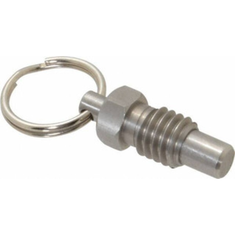 Gibraltar 3/8-16, 0.31 Thread Length, 1/4 Plunger Diam, 0.28 Plunger Projection, 0.75 Lb Init to 3 Lb Final End Force, Stainless Steel Pull Ring Plunger 0.44 Len Under Head, 0.63 Body Len, 3/4 Ring Diam, 0.82 Plunger Len SPR38-G – 67975011