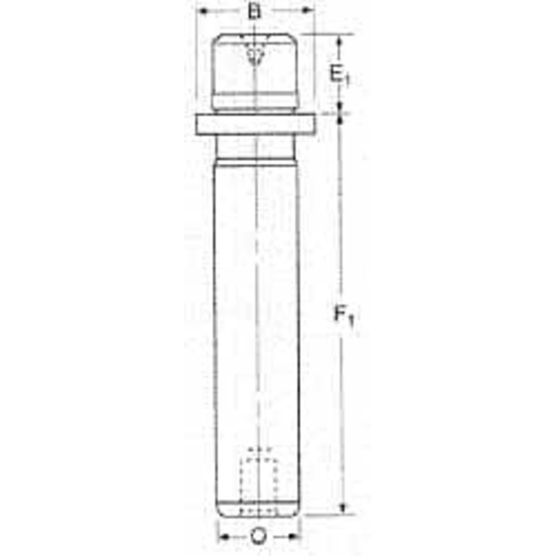 Danly 1 Diam x 4-11/16 Long Demountable Ball Bearing Guide Post 5/16-18, 1-5/16 Collar OD, 1-3/16 Above Collar, Hardened Steel 5-0814-826 – 09411059