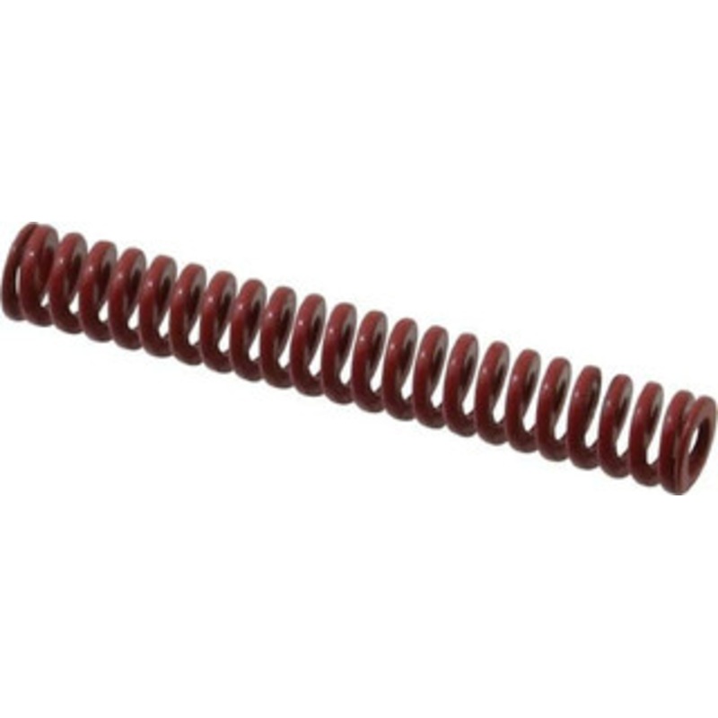 Danly 3/8 Hole Diam, 3/16 Rod Diam, 2-1/2 Free Length, Red Die Spring 5.5 Lb Max Deflection, 0.76 Max Deflection, Heavy Duty, Chromium Vanadium Steel 9-0610-26 – 76014067
