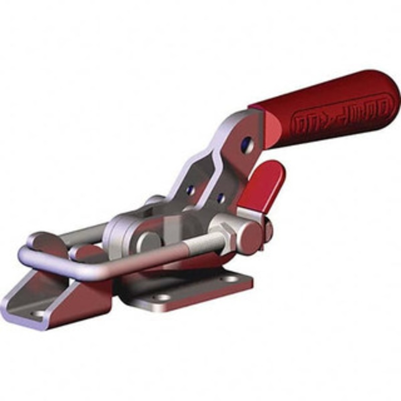 Destaco 719 Lb Capacity, Horizontal, U Hook, Flanged Base, Carbon Steel Pull Action Latch Clamp 1-3/4 Drawing Movement, 8-9/16 OAL, Threaded U Hook, Straight Handle 331-M-50 – 72110414