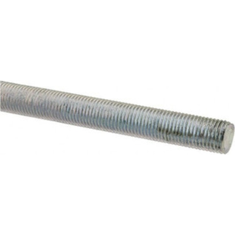 Made in USA 3/8-24 x 3 ft. Low Carbon Steel Threaded Rod Right Hand Thread, Zinc Plated Finish, UNF 2353 – 06057152