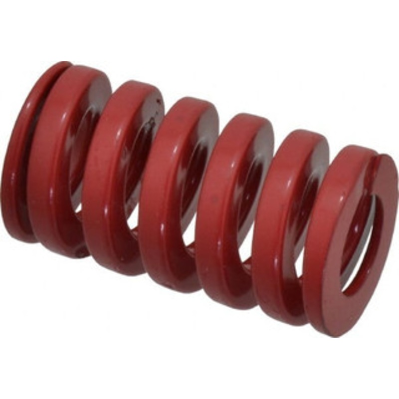 Danly 1 Hole Diam, 1/2 Rod Diam, 1-3/4 Free Length, Red Die Spring 109 Lb Max Deflection, 0.52 Max Deflection, Heavy Duty, Chromium Vanadium Steel 9-1607-26 – 76014844