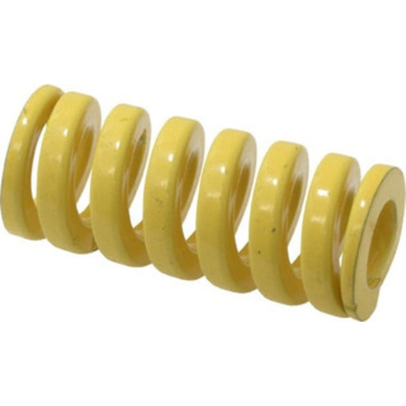Danly 3/4 Hole Diam, 3/8 Rod Diam, 1-3/4 Free Length, Yellow Die Spring 92.4 Lb Max Deflection, 0.43 Max Deflection, Extra Heavy Duty, Chromium Vanadium Steel 9-1207-36 – 76016641
