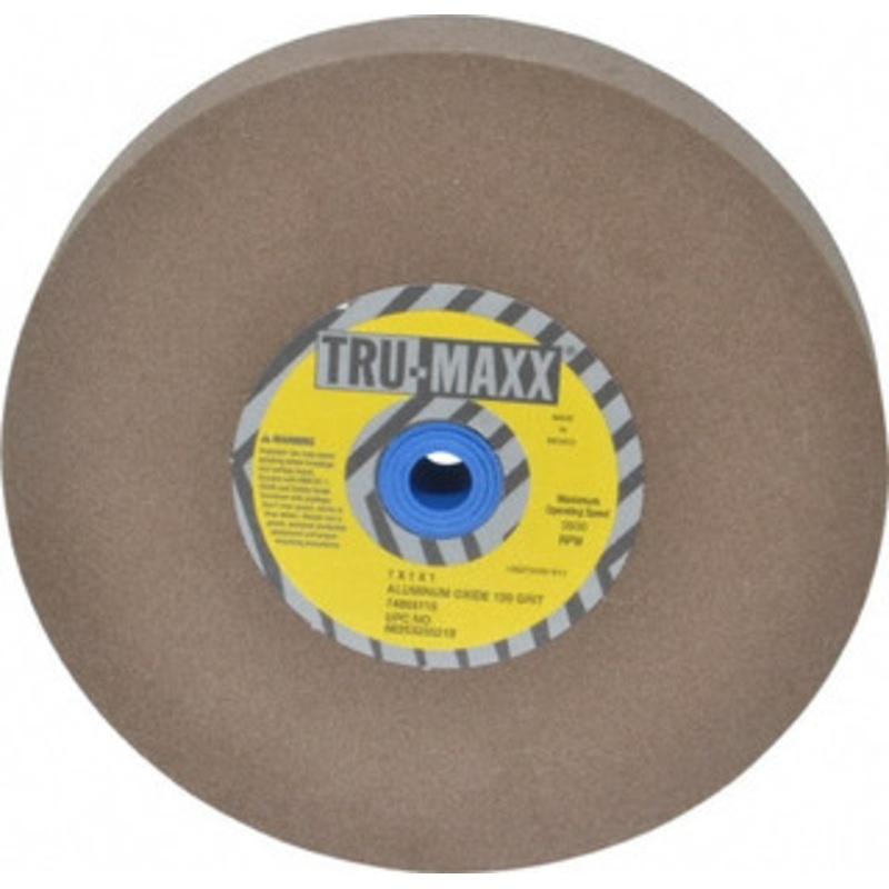 Tru-Maxx 120 Grit Aluminum Oxide Bench & Pedestal Grinding Wheel 7 Diam x 1 Hole x 1 Thick, 3600 Max RPM, O Hardness, Fine Grade , Vitrified Bond 66253255218 – 74855115