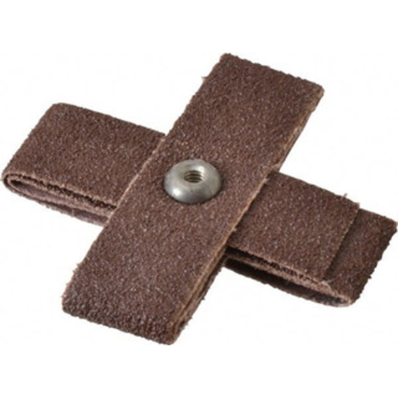 Made in USA 60 Grit, Medium Grade, Aluminum Oxide Cross Pad 2-1/2 Long x 3/4 Wide x 3/4 Thick, Cloth Backed, X Backing Weight, 8 Ply, 18,000 Max RPM 809775-69606 – 57283079