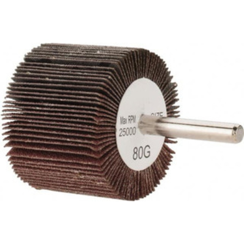 Tru-Maxx 2 Diam x 1-1/2 Face Width, Medium Aluminum Oxide Coated Mounted Flap Wheel 1/4 Shank Mount, 80 Grit, 25,000 Max RPM SZMFW880 – 87661179