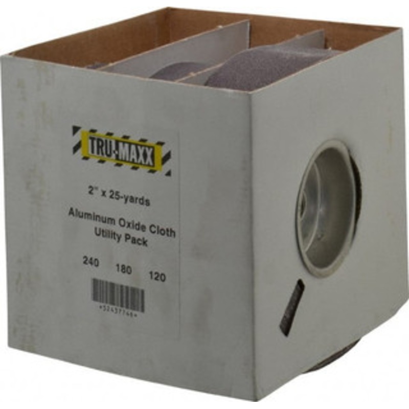 Tru-Maxx 25 Yards x 2 3 Piece Roll Kit 120, 180 & 240 Grit, & Fine & Very Fine Grades 5084 – 52437746
