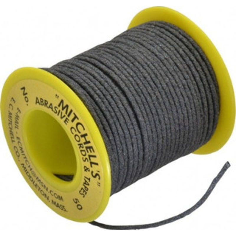 Made in USA 0.07 Wide, 180 Grit Aluminum Oxide Abrasive Cord 50 ft. Long, Very Fine Grade 50 – 05819032