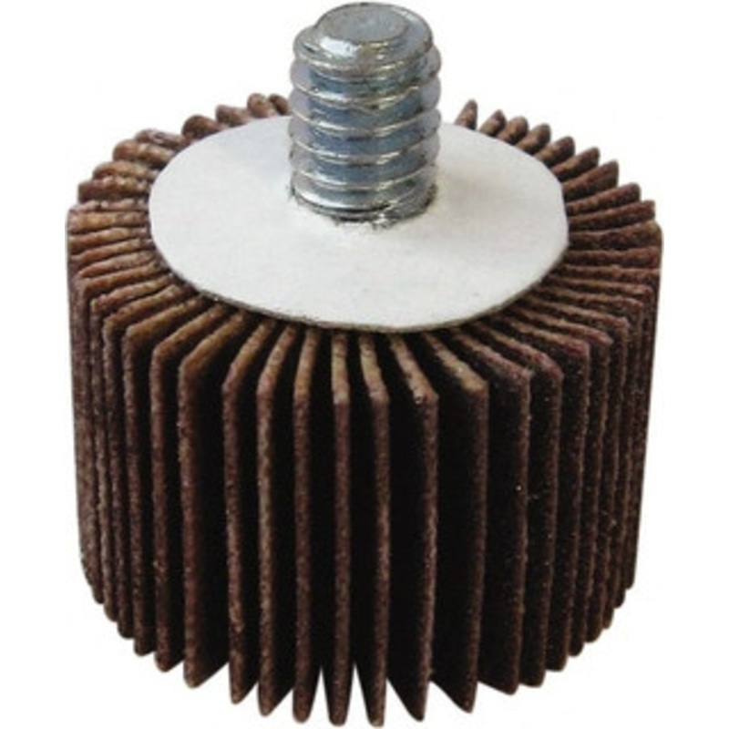 Tru-Maxx 1-1/2 Diam x 1 Face Width, Fine Aluminum Oxide Coated Mounted Flap Wheel 1/4-20 Threaded Mount, 120 Grit, 30,000 Max RPM SZQC5120 – 87656898