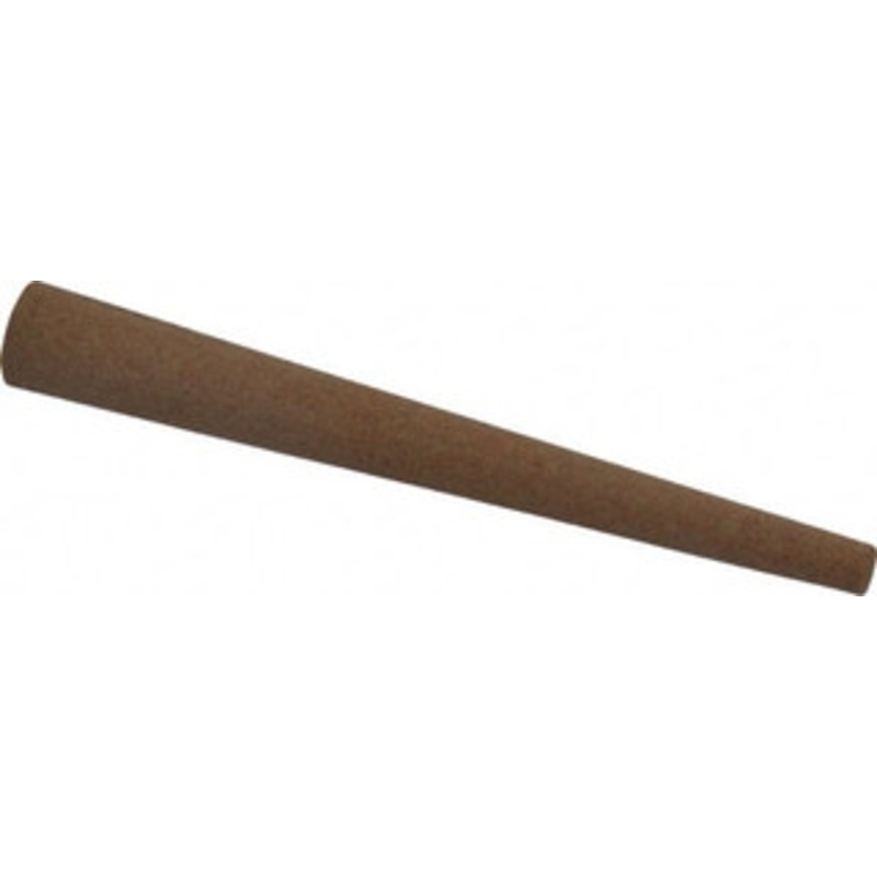 Made in USA 4 Long x 1/2 Diam x 1/2 Thick, Aluminum Oxide Sharpening Stone Round Tapered, Medium Grade U335A – 05111422
