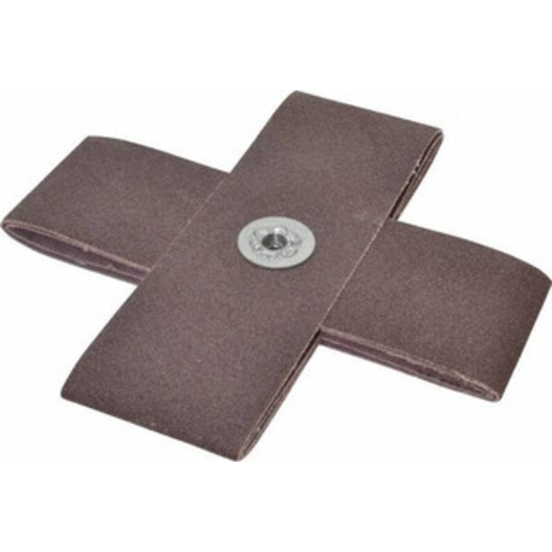Made in USA 80 Grit, Medium Grade, Aluminum Oxide Cross Pad 6 Long x 2 Wide x 2 Thick, Cloth Backed, X Backing Weight, 10 Ply, 7,500 Max RPM 809775-70118 – 62169750
