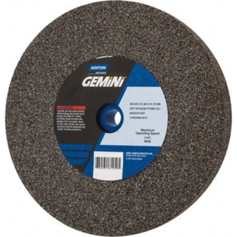 Norton 36/46 Grit Aluminum Oxide Bench & Pedestal Grinding Wheel 10 Diam x 1-1/4 Hole x 1-1/4 Thick, 2485 Max RPM, Very Coarse/Coarse Grade 66253161250 – 75941500