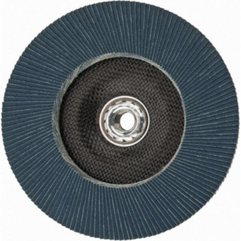 Weiler Abrasives 7 120 Grit 5/8-11 Center Hole Type 27 Zirconia Alumina Flap Disc Fine Grade, Coated, Arbor Attachment, Phenolic Backing, 8,600 RPM 96255 – 00094813
