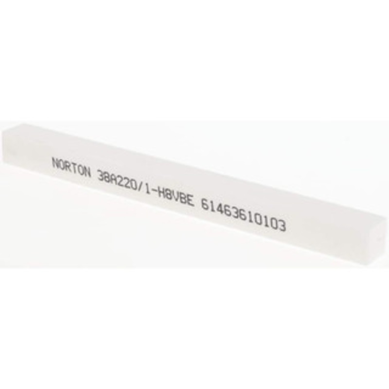 Norton 220 Grit Aluminum Oxide Square Dressing Stick 6 x 1/2 x 1/2, Very Fine Grade, Vitrified Bond 61463610103 – 90404625